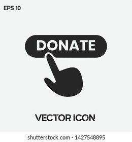 "Donate" vector icon illustration for web and mobile application. Premium quality.