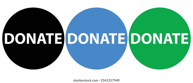 Donate vector icon logo illustration.