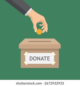 Donar Ilustración vectorial Charity Flat Design