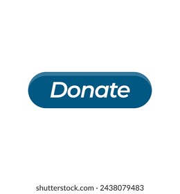 Donate web button. Symbol of financial aid isolated on white background. Vector illustration.