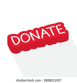 donate word concept- vector illustration