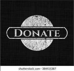 Donate written on a blackboard