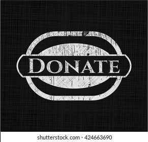 Donate written on a chalkboard