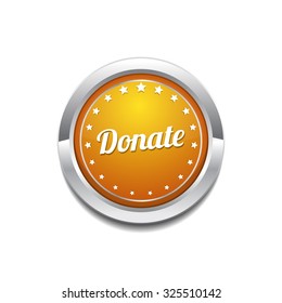 Donate Yellow Vector Icon Button