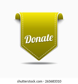 Donate Yellow Vector Icon Design
