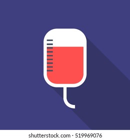 donated blood icon. vector illustration