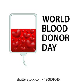 Donated blood. Vector illustration