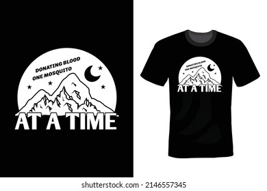 Diseño de camisetas de camping, vintage, tipografía