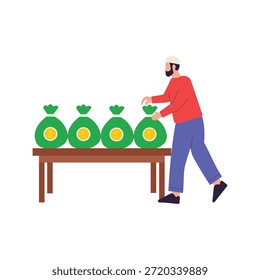 Ilustración vectorial de bolsas de donación EPS 10 File