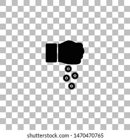 Donation. Black flat icon on a transparent background. Pictogram for your project