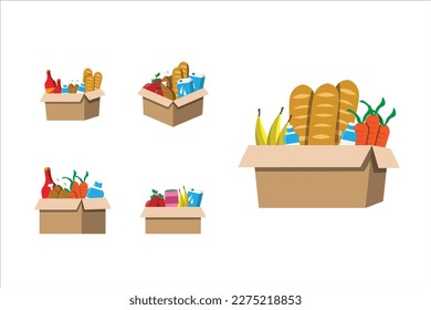 Vector de diseño de caridad de caja de donaciones