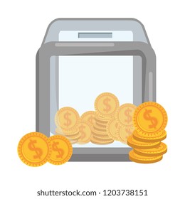 donation box with coins