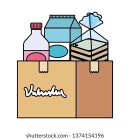 donation box with food