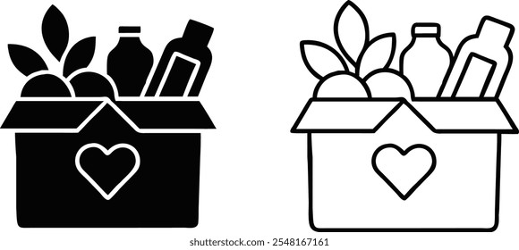 Donation Box Food, Drinks, and Essentials for Charity