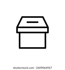 Donation box icon. collection box, or ballot box. Perfect for use in websites, apps, or print materials related to charity, voting, and collections.