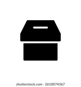 Donation box icon. collection box, or ballot box. Perfect for use in websites, apps, or print materials related to charity, voting, and collections.