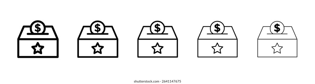 Donation box icon concept. graphic design, logo, Web, UI.