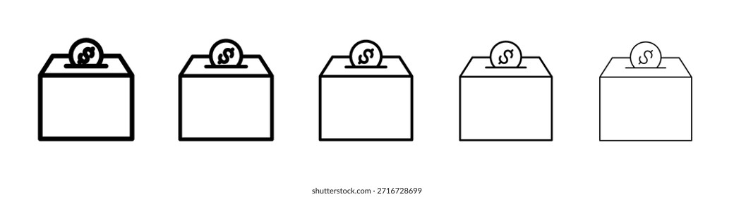 Donation box icon design, logo, app, UI. Vector illustration, EPS