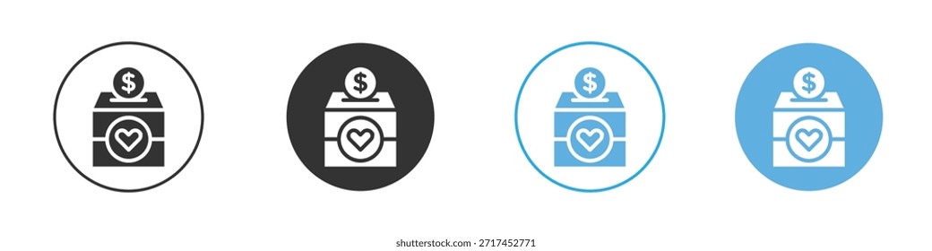Donation box icon. Graphic icon design template