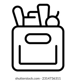 Donation box icon outline vector. Charity event. Donate community