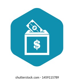 Donation box icon. Simple illustration of donation box vector icon for web design
