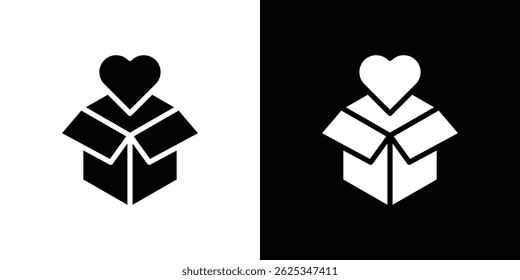ícone da caixa de doação vetor de linha simples. Símbolo, logotipo.