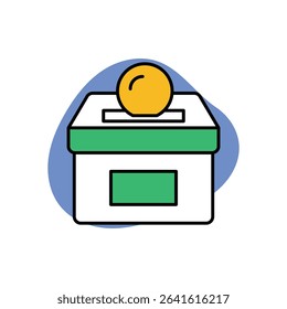 Donation Box Icon vector stock illustration