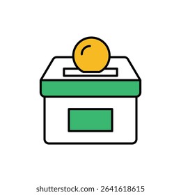 Donation Box Icon vector stock illustration