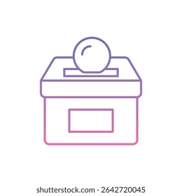 Donation Box Icon vector stock illustration
