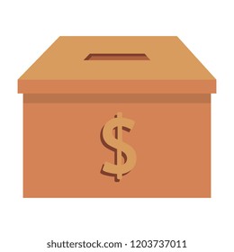 Donation Box With Money Symbol