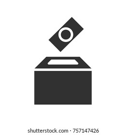 donation box. monochrome icon
