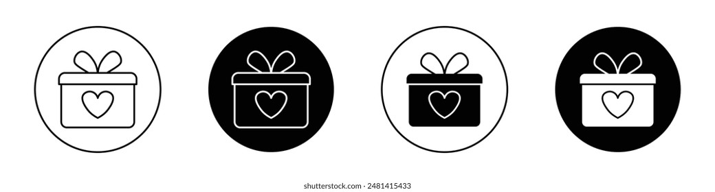 Donation Box outlined icon vector collection.