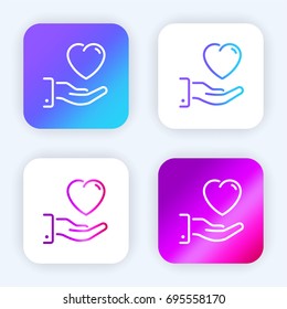 Donation bright purple and blue gradient app icon