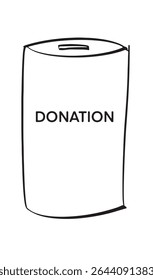 Donation can grocery volunteer community drawing black color object Donation can food box support charitable donation box organization helping humanitarian poverty sharing Donation can product charity