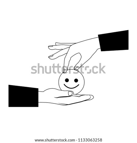 Donation and charity in black and white