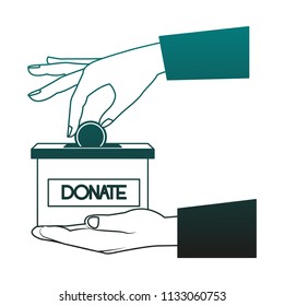 Donation and charity blue lines