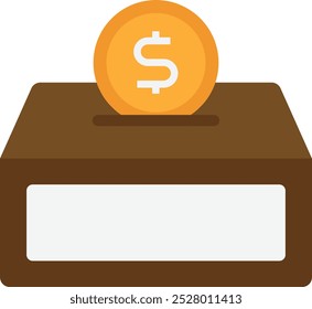 Donation Charity Donate Icon Vector Flat Illustration