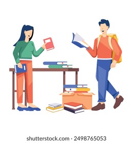 Donation and Charity Flat Illustrations