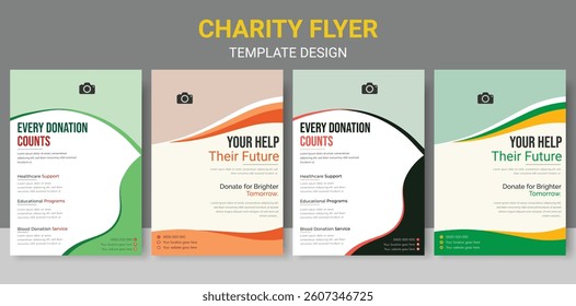Donation and Charity Flyer  Fundraising Event Support the Needy . Help and Donate Flyer  Charity Fundraiser Nonprofit Organization Donation Drive Flyer . Fundraising Campaign Give and Support .