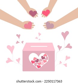 Donation and charity foundation concept