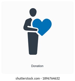 Donation or charity icon concept