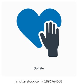 Donation or charity icon concept