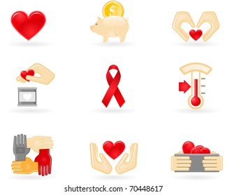 Donation and charity icons