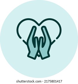 Donación y caridad recen, ilustración, vector sobre un fondo blanco.