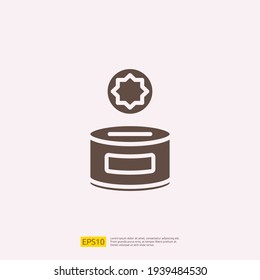 donation and charity silhouette glyph solid icon for Muslim and Ramadan theme concept. Vector illustration