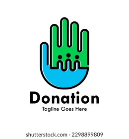 Ilustración del logotipo de diseño de donación