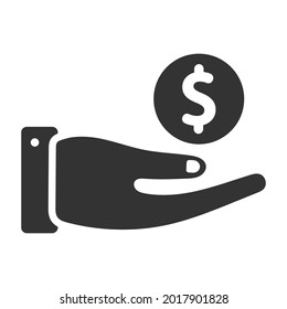donation dollar icon design vector