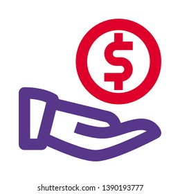 donation of dollar money in a charity fund