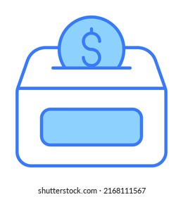 donation Finance Related Vector Line Icon. Editable Stroke Pixel Perfect.