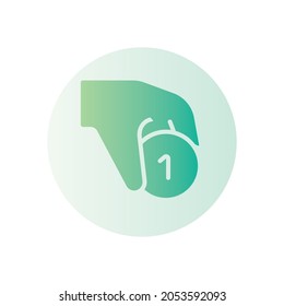 donation gradient icon isolated on white background
